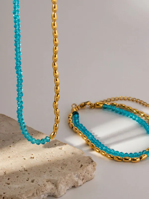 Two Tone Beads Necklace sold by COMMENSE