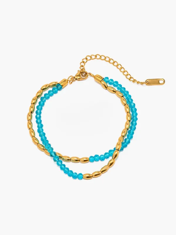 Two Tone Beads Bracelet sold by COMMENSE