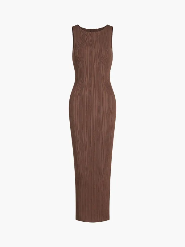 Cocoa Beans Long Sweater Dress made by COMMENSE