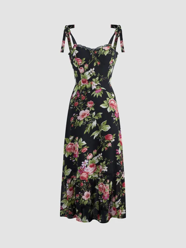 Floral Fantasy Strap Dress sold by COMMENSE