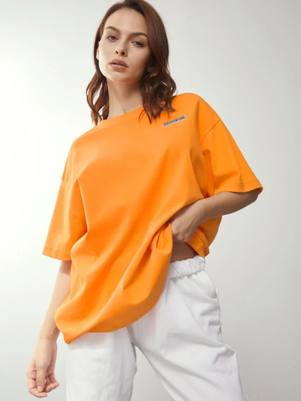Orange Oversized T-shirt sold by COMMENSE