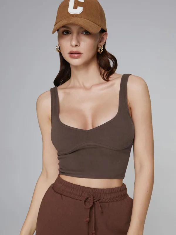 Contour Low Neckline Crop Tank made by COMMENSE
