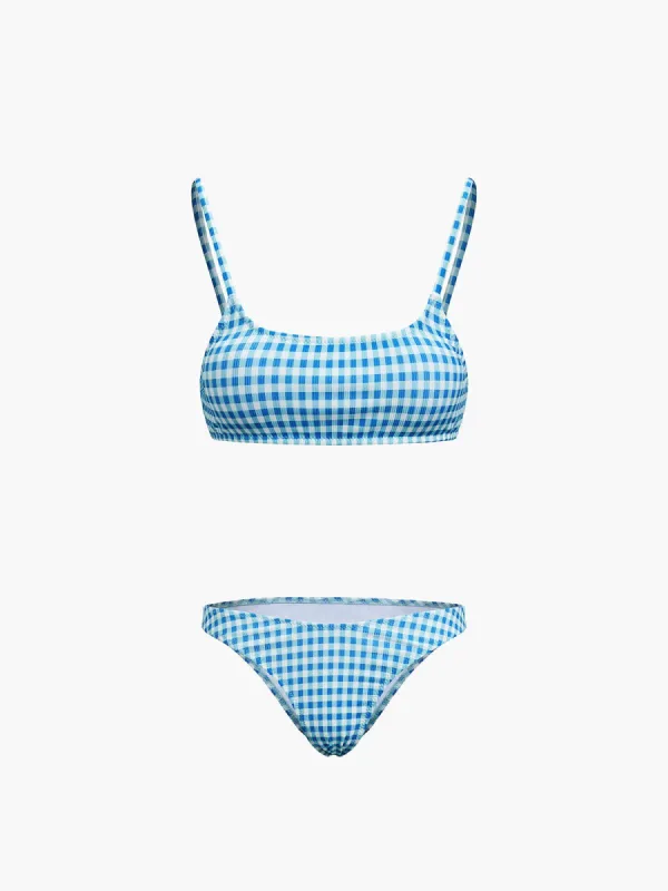 Sea Hints Checkered Two Piece Bikini Bathing Suit made by COMMENSE