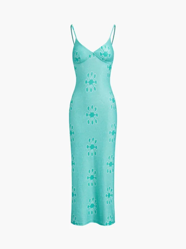 Bali Breeze Floral Strap Midi Dress sold by COMMENSE