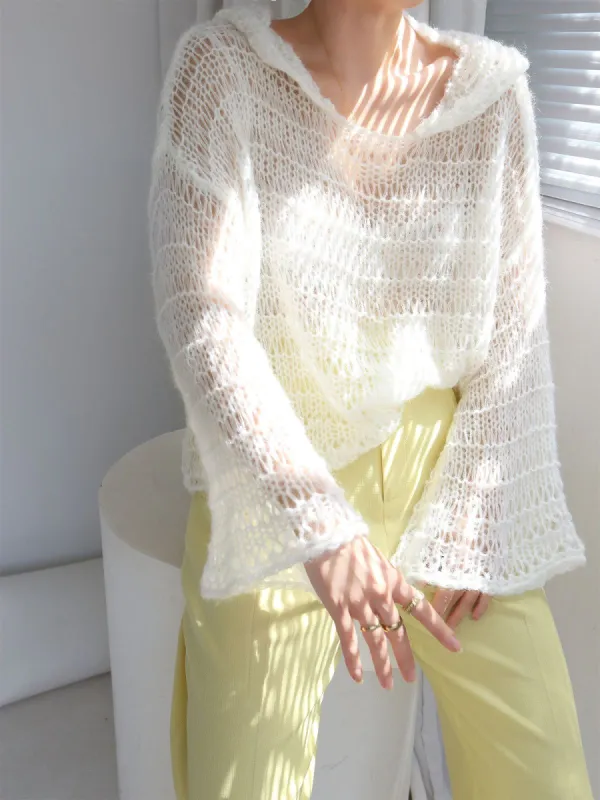 Oversized Open Knit Cover Up Sweater sold by COMMENSE