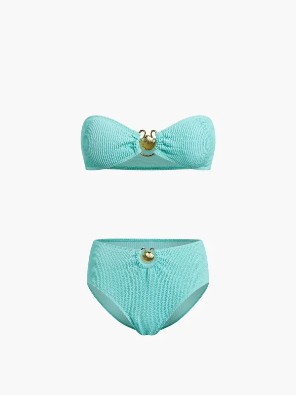 O-Ring Tube Strapless Two Piece Bikini sold by COMMENSE