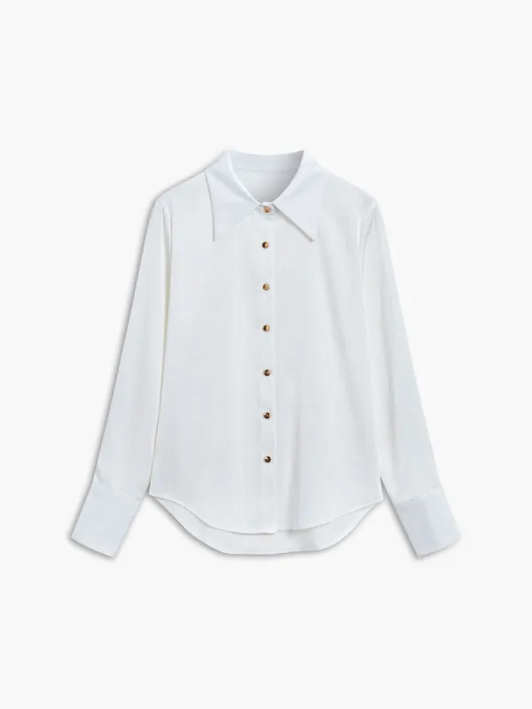 Leisure Button Up Pinstripe Oversized Shirt sold by COMMENSE