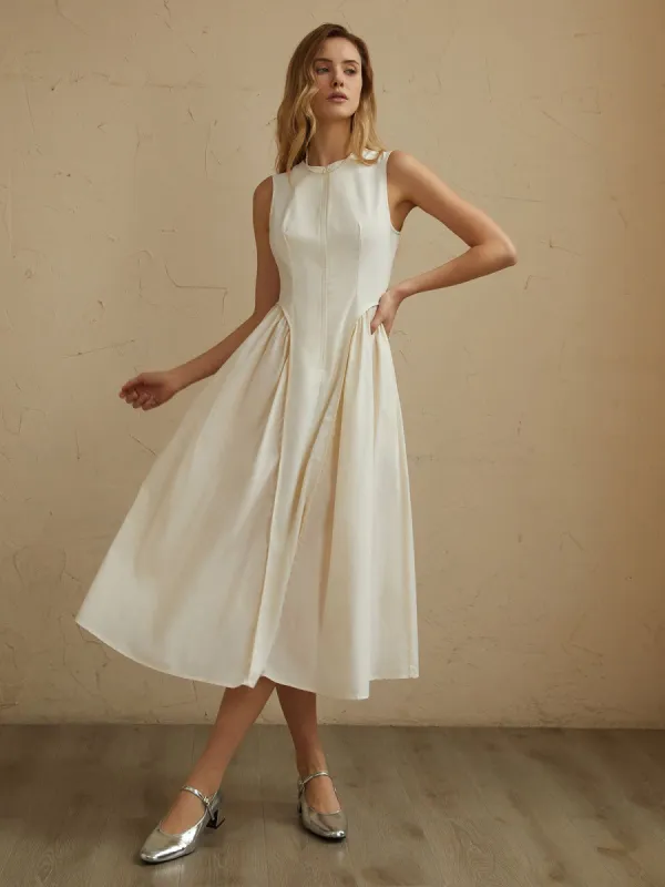 Sleeveless Pleated Midi Dress sold by COMMENSE