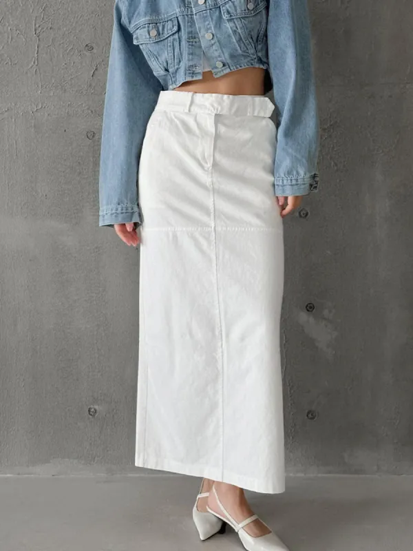 Essence Slit Maxi Skirt sold by COMMENSE
