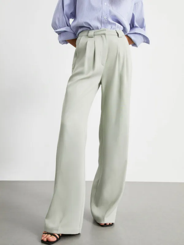 Business Casual Pockets Pleat Wide Leg Pants sold by COMMENSE