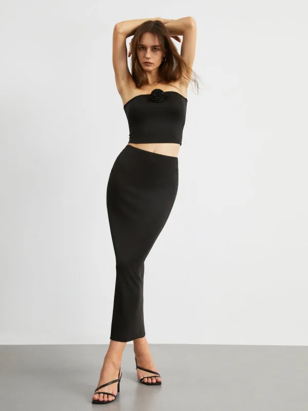 Rosette Two Piece Skirt Set sold by COMMENSE