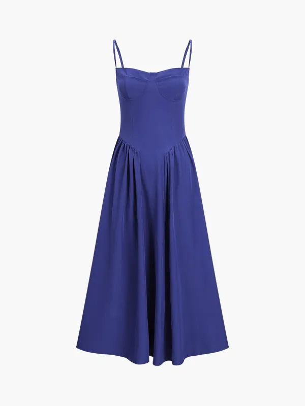 Cup Detail Zippered Midi Dress sold by COMMENSE