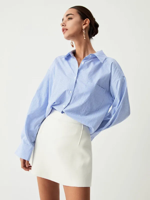 Pinstripe Button Down Shirt sold by COMMENSE