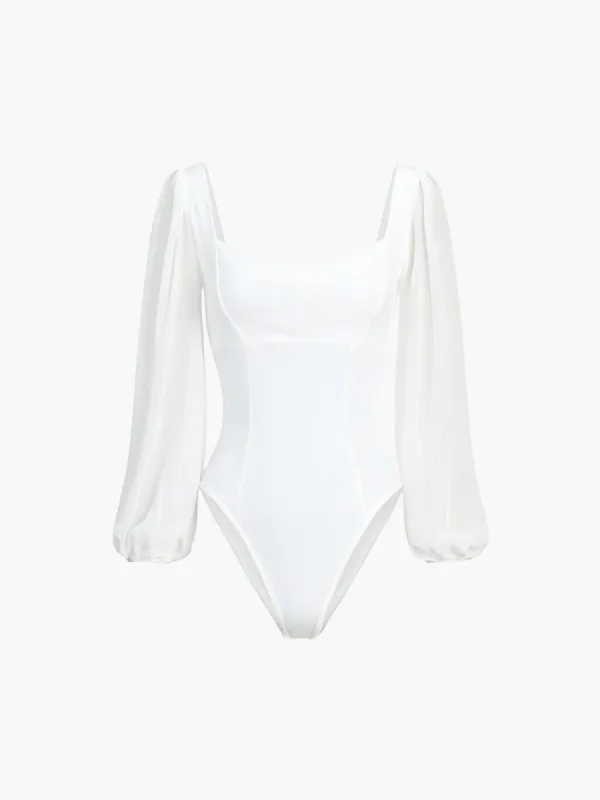 Puff Long Sleeve Bodysuit sold by COMMENSE