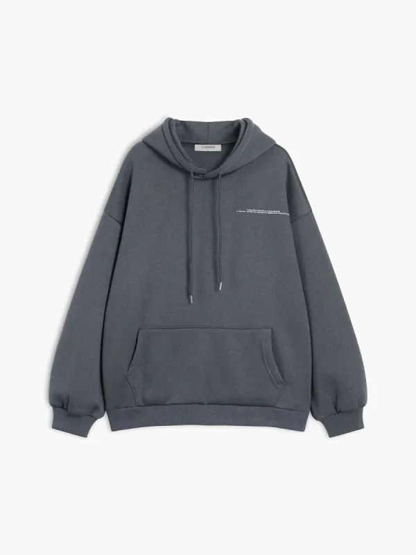 Moon Print Pocket Hoodie sold by COMMENSE