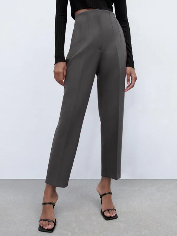 Smart Crop Straight Leg Pants made by COMMENSE