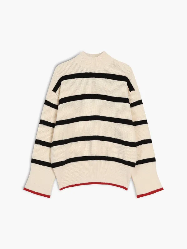 Quiet Luxury Stripe Sweater sold by COMMENSE