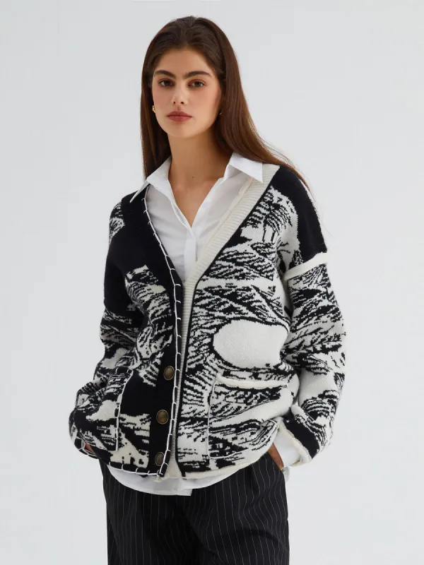Dappled Shade Oversized Cardigan made by COMMENSE