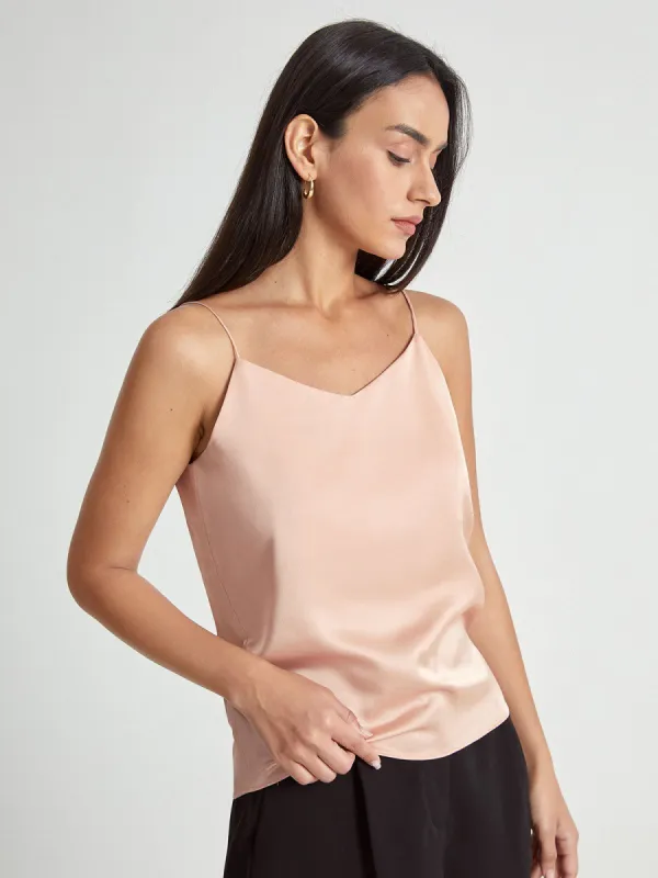 V-Neck Satin Camisole sold by COMMENSE
