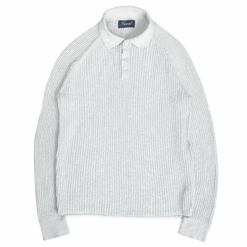 SWEET GREY RIBBED POLO made by Sweet Hat Co