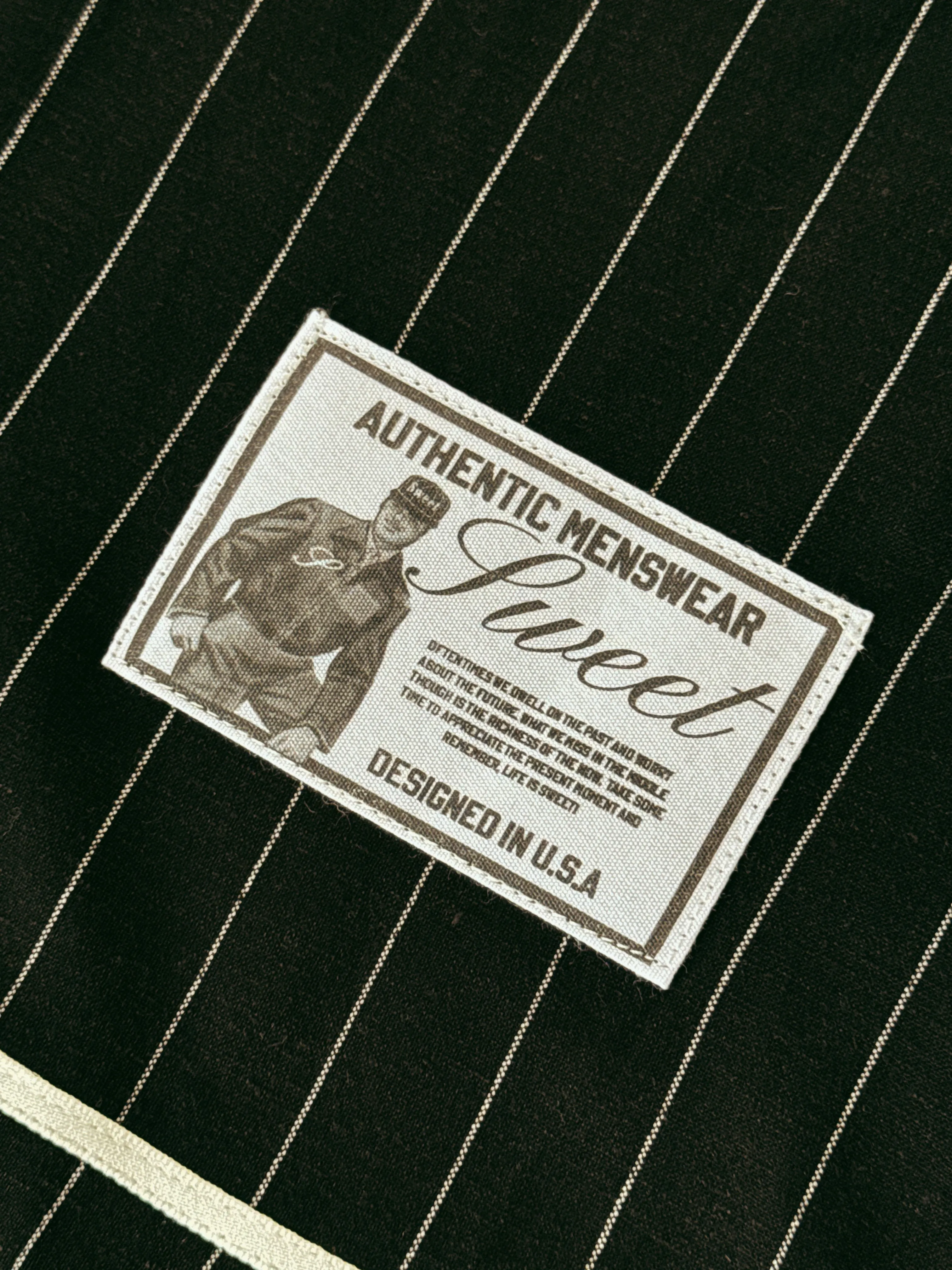 SWEET PINSTRIPE JERSEY - BLACK sold by Sweet Hat Co product image thumbnail 4