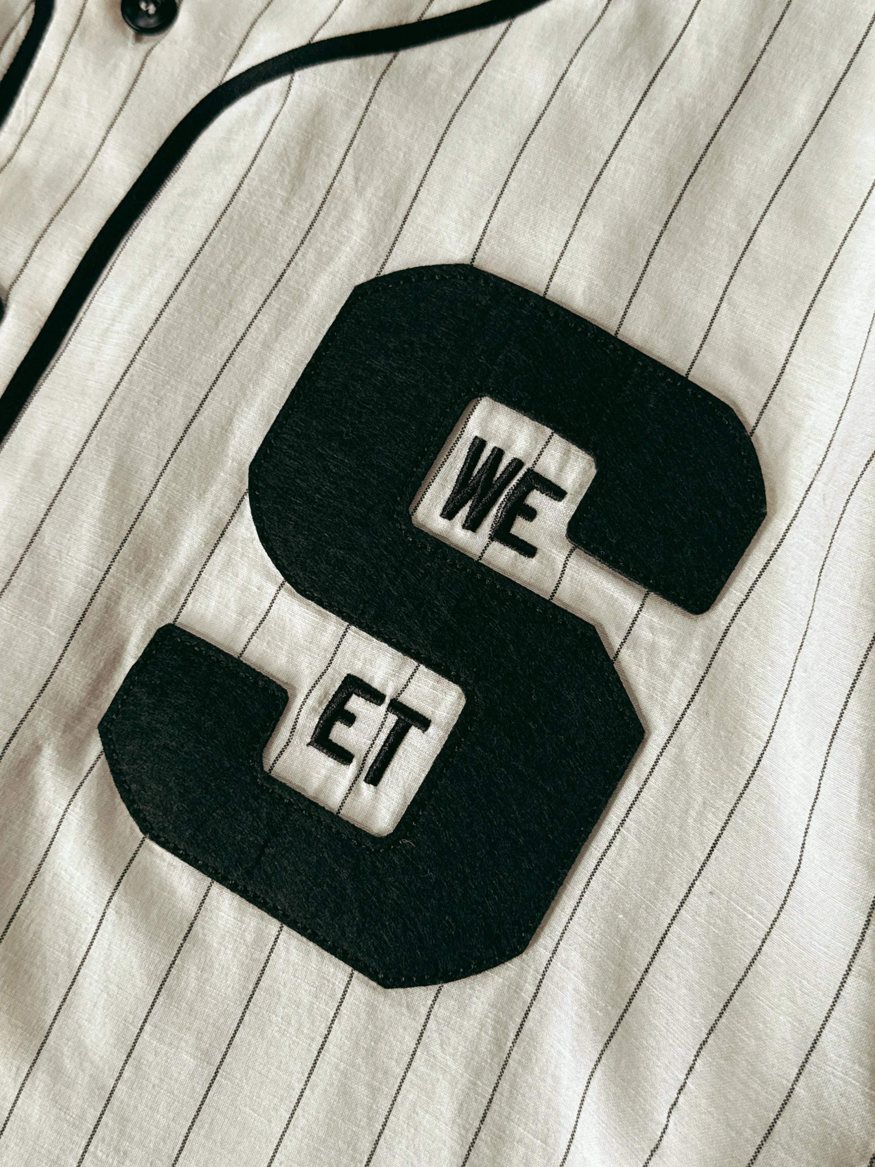 SWEET PINSTRIPE JERSEY - WHITE sold by Sweet Hat Co product image thumbnail 3