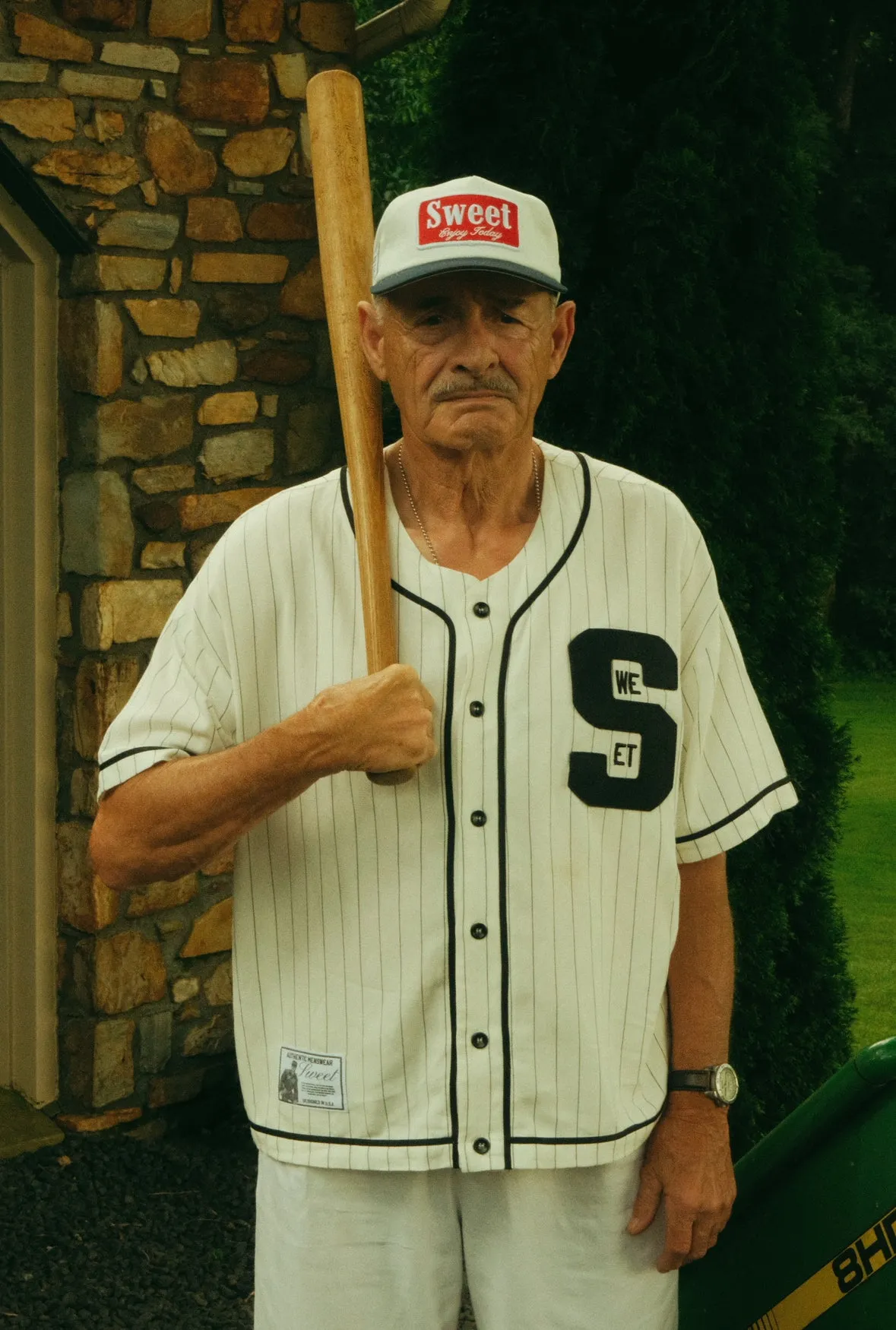 SWEET PINSTRIPE JERSEY - WHITE sold by Sweet Hat Co product image thumbnail 2