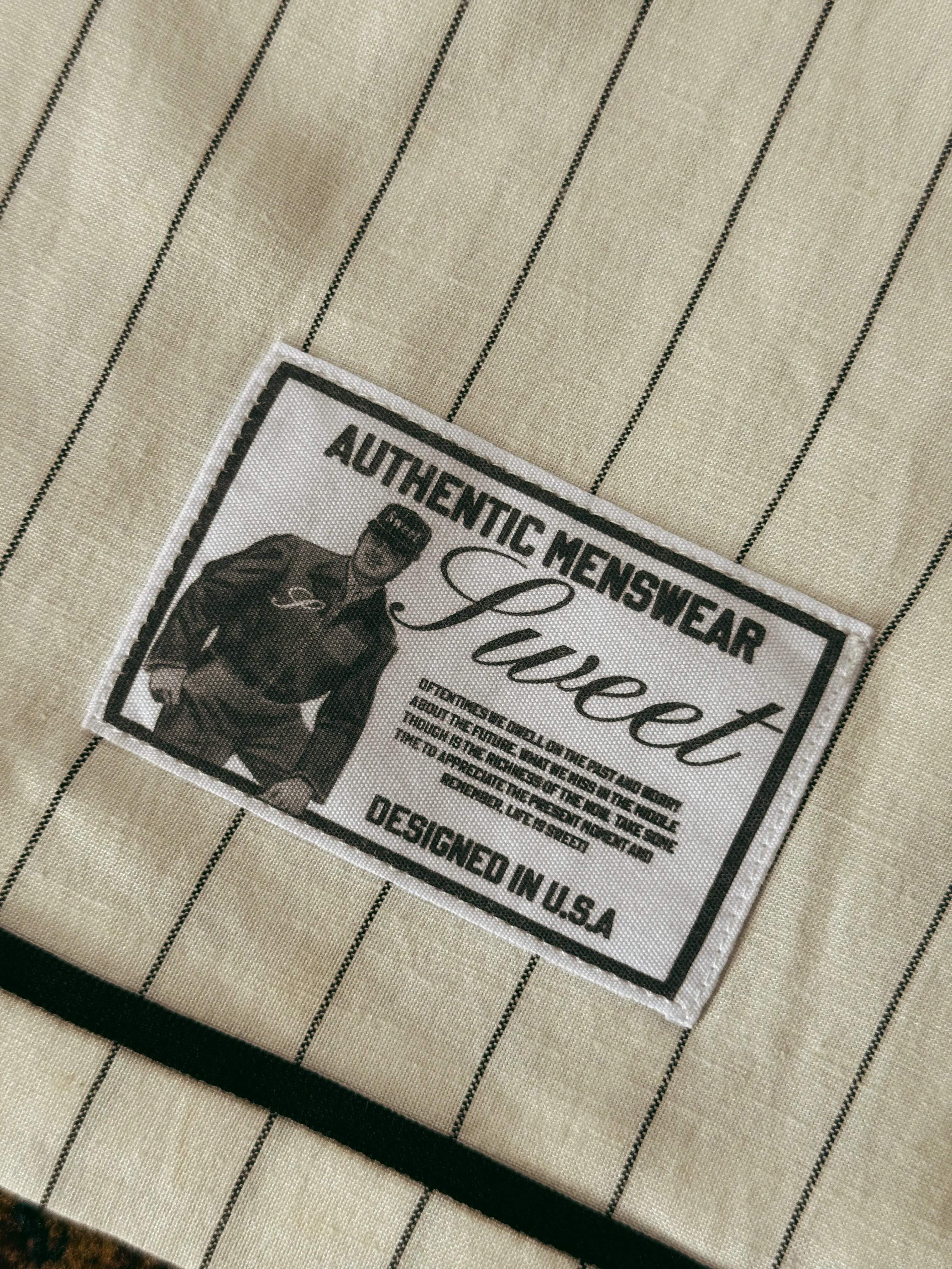 SWEET PINSTRIPE JERSEY - WHITE sold by Sweet Hat Co product image thumbnail 4