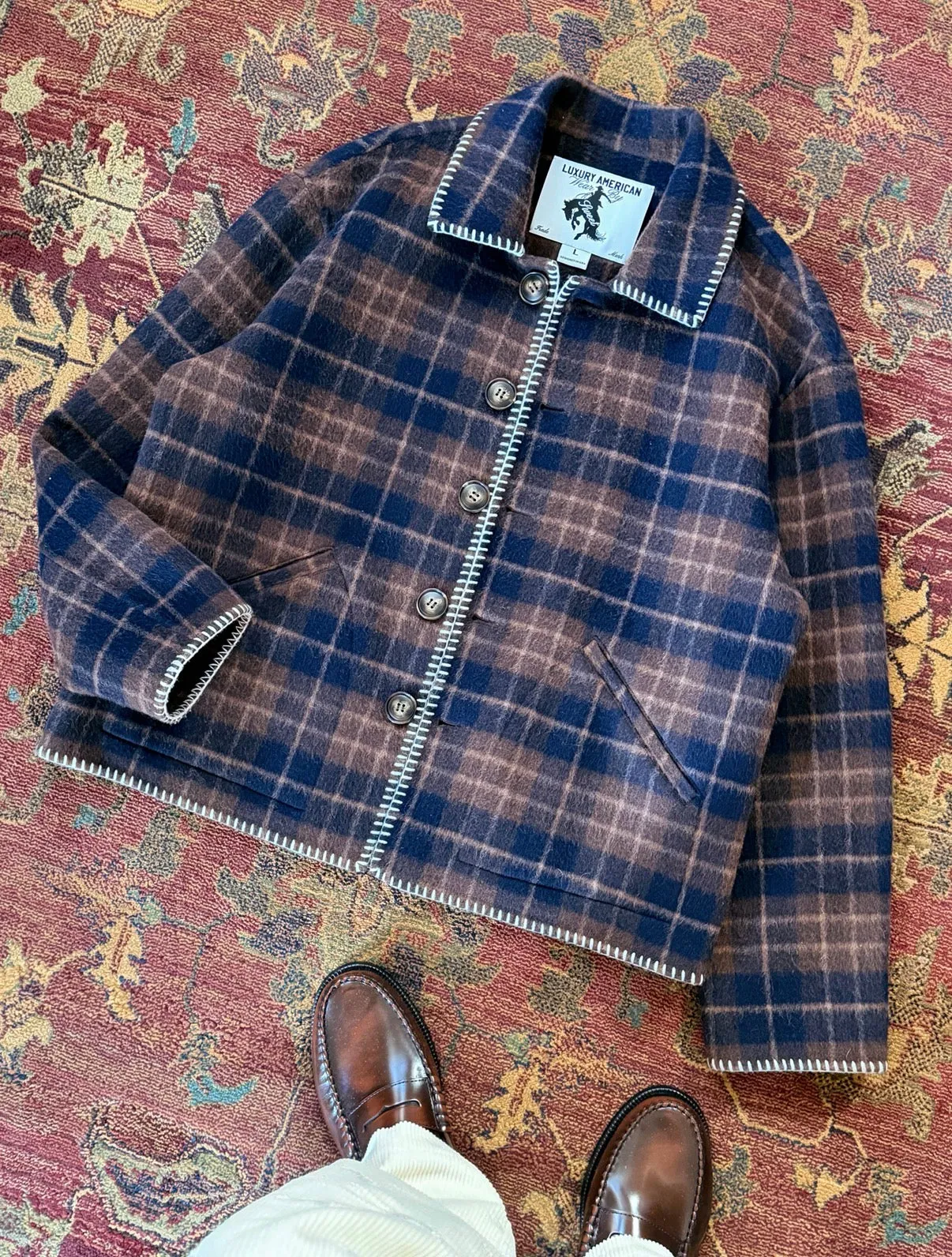 SWEET PLAID WOOL JACKET sold by Sweet Hat Co product image thumbnail 3