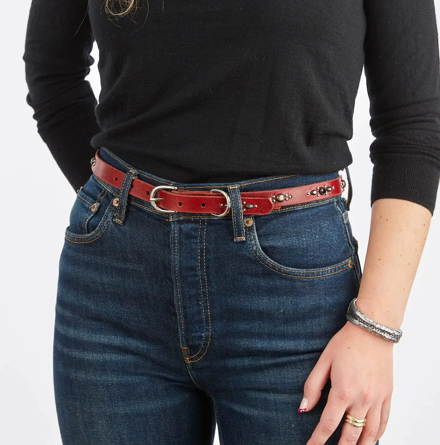 Oval Stud Belt - Rich Cherry sold by Free Agency product image thumbnail 4