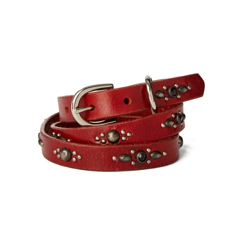 Oval Stud Belt - Rich Cherry made by Free Agency