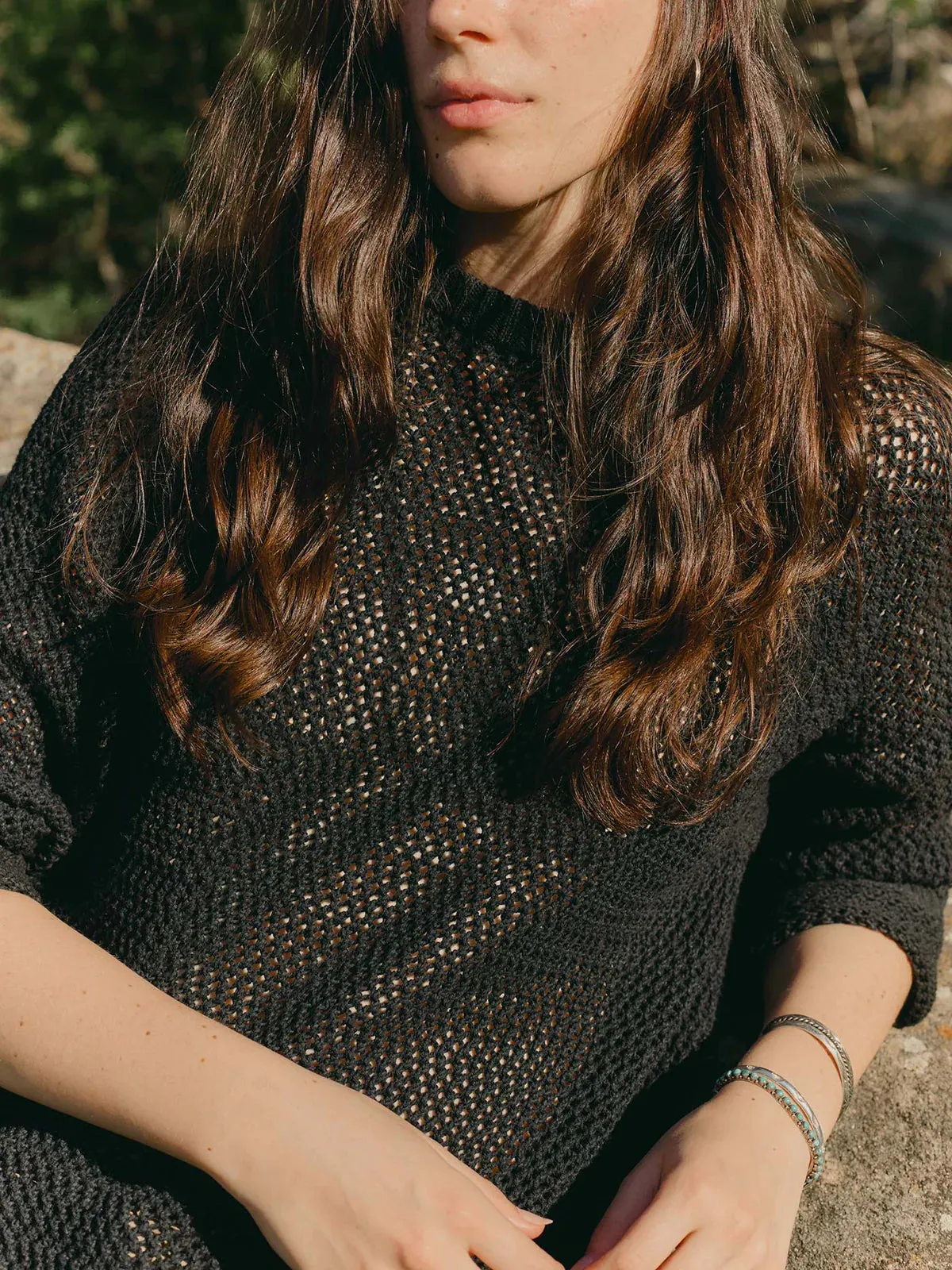 Cascabel Open Weave Sweater - Black sold by Free Agency product image thumbnail 5