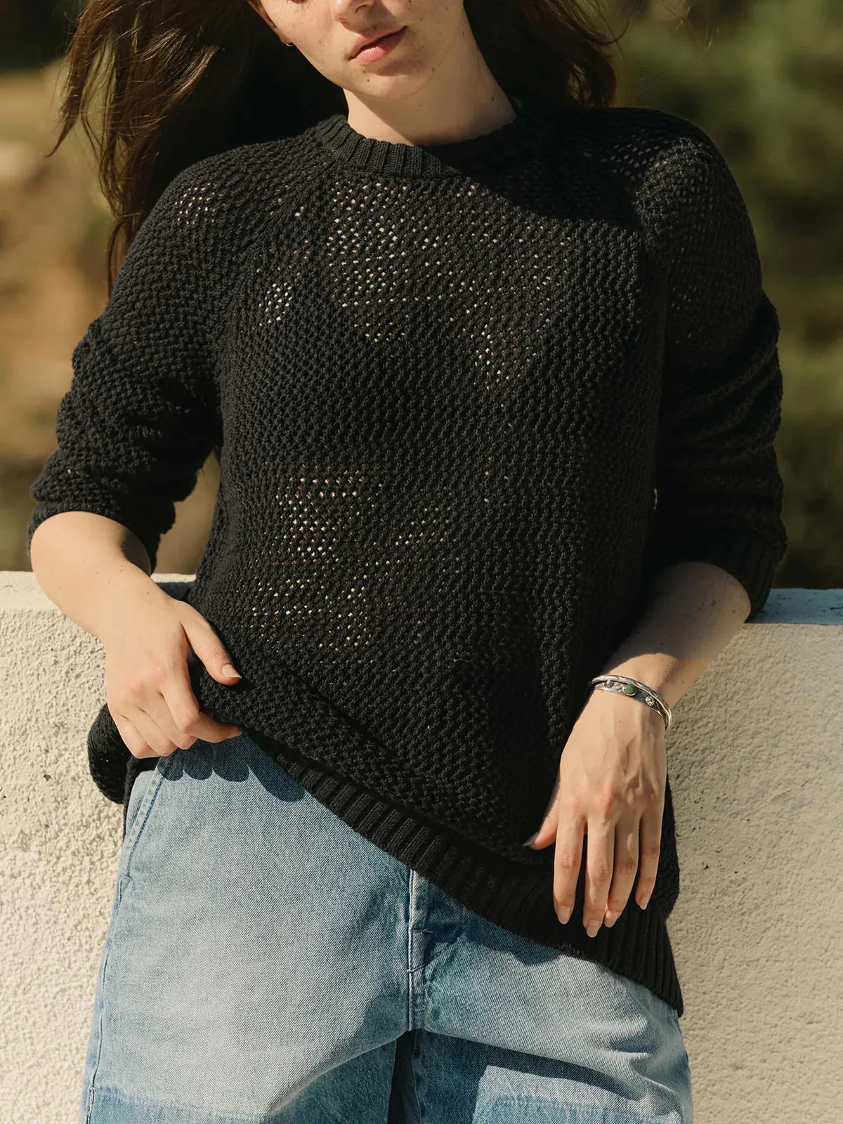 Cascabel Open Weave Sweater - Black sold by Free Agency product image thumbnail 4