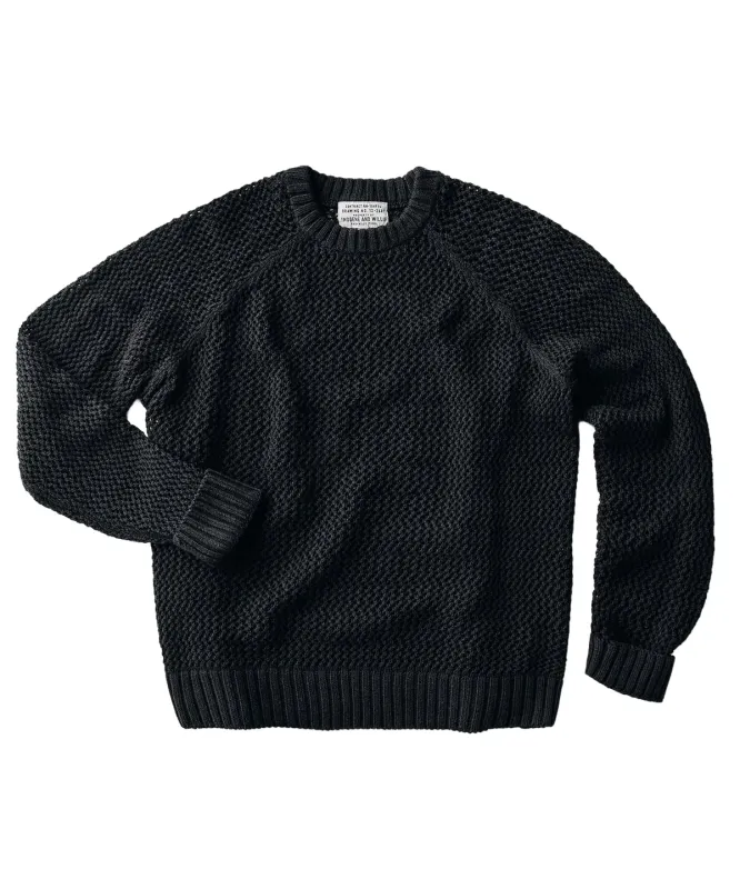 Cascabel Open Weave Sweater - Black made by Free Agency