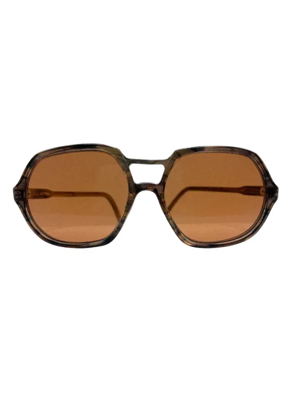 “Amber Facet” 1980s Ultra Sunglasses made by Free Agency