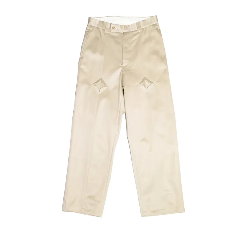 Rhombus Chino Pants - Sand Beige made by Free Agency