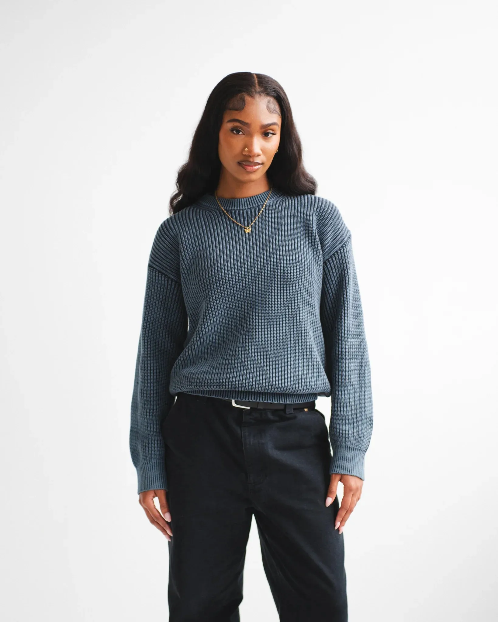 Heavy Shaker Sweater - Navy sold by Free Agency product image thumbnail 5