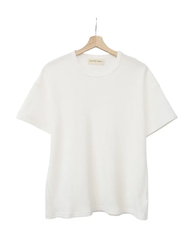 Waffle Knit T-Shirt - White made by Free Agency