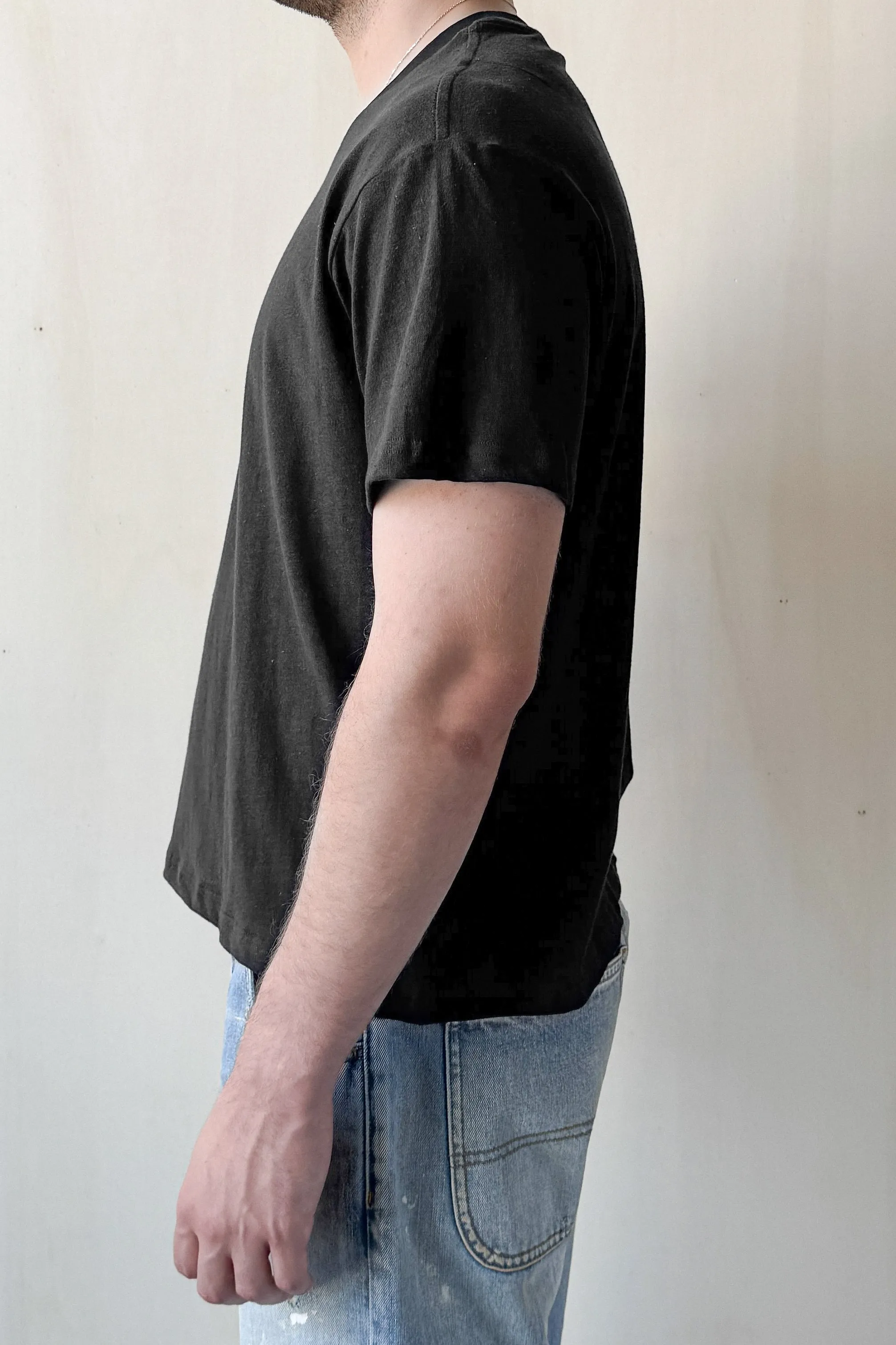 Linen T-shirt - Black sold by Free Agency product image thumbnail 4