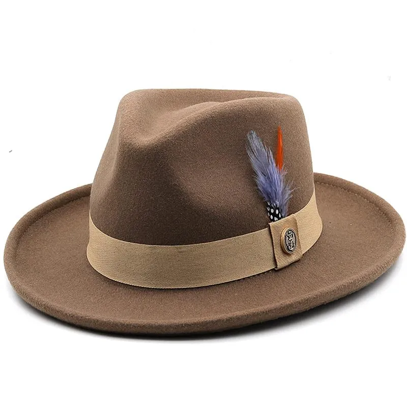 Coltrane Feather Fedora Hat made by Ghelter