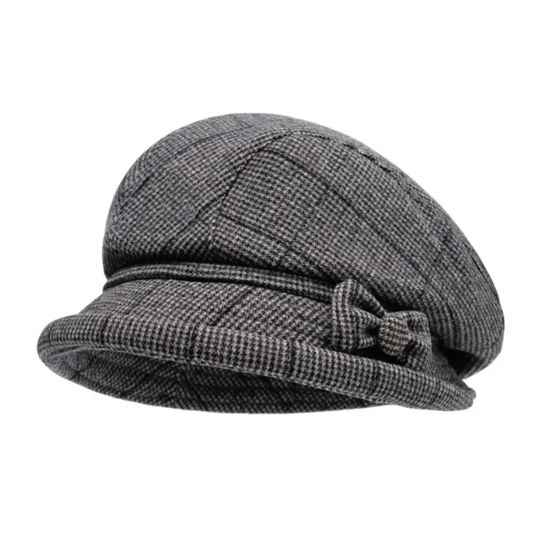Charlotte Women Vintage Bow Plaid Beret sold by Ghelter product image thumbnail 2