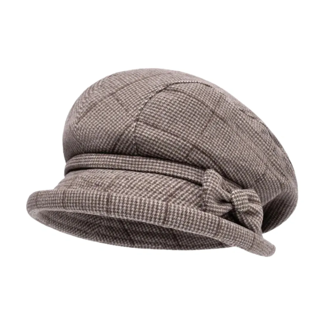 Charlotte Women Vintage Bow Plaid Beret sold by Ghelter product image thumbnail 3
