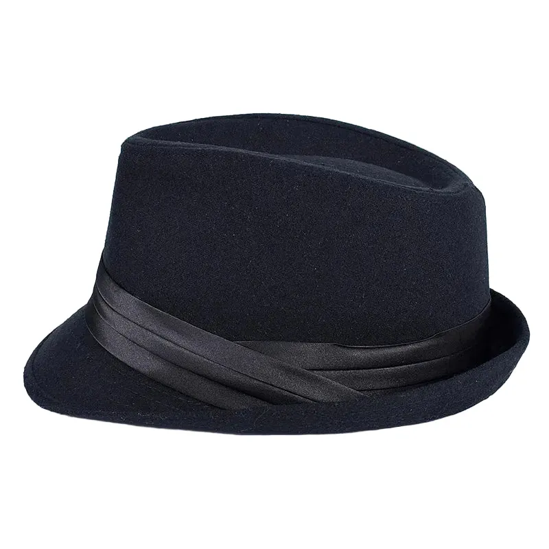 Goldstone Black Felt Trilby Hat made by Ghelter