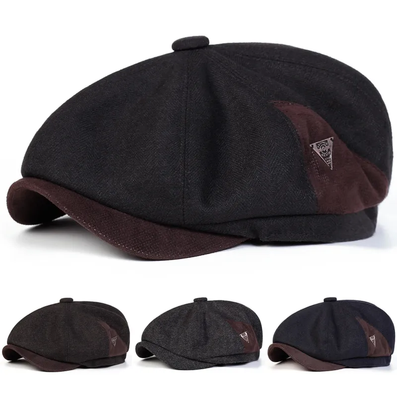 British Letter Label Newsboy Cap made by Ghelter