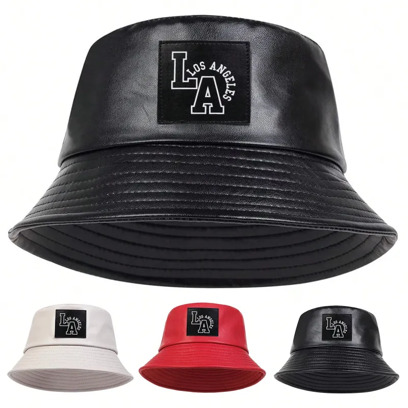 Los Angeles Leather Bucket Hat made by Ghelter