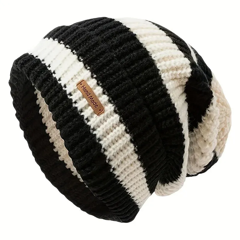 Ghelter Hand-Made Striped Knitted Beanie made by Ghelter