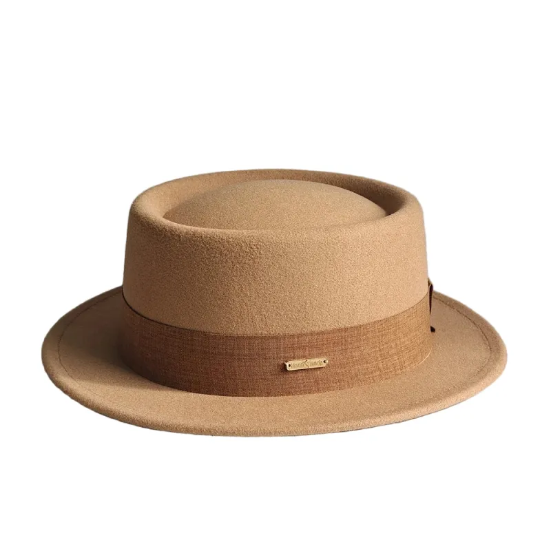 Costello Cotton Fedora Porkpie Hat made by Ghelter