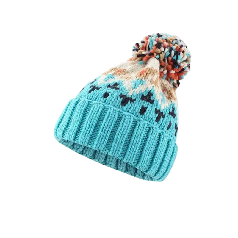 Anderson Christmas Winter Pom Pom Knitted Beanie made by Ghelter