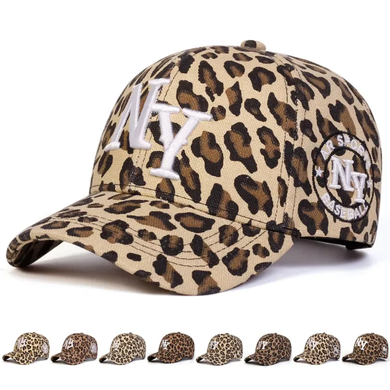 New York City Leopard Print Baseball Cap made by Ghelter