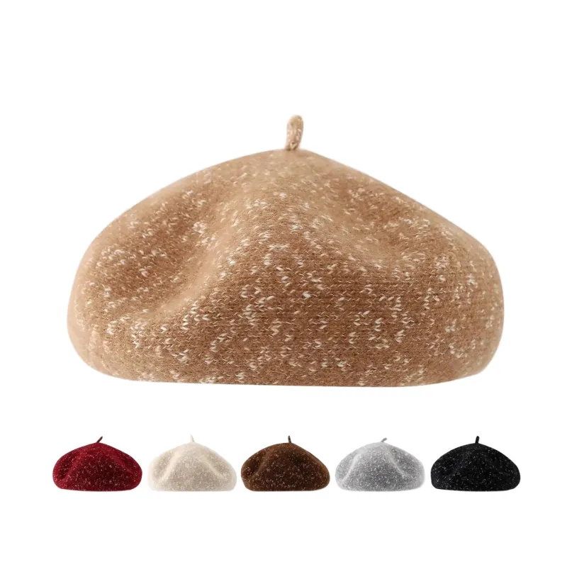 Laurent Women Worn Wool Beret made by Ghelter